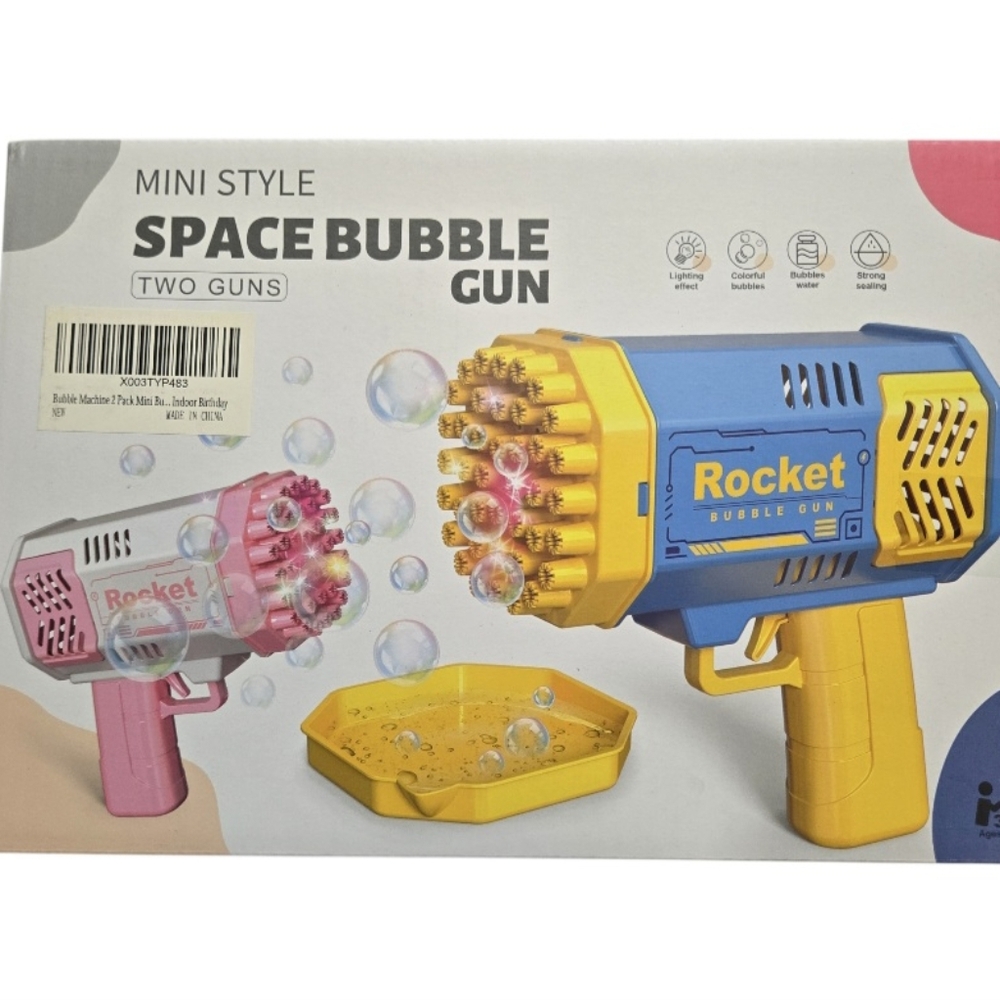 Space Bubble Gun Machine 2 Pack